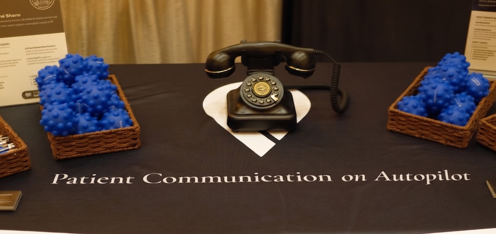 Echo's rotary phone wired to the AI front desk at the AGD 2026 booth